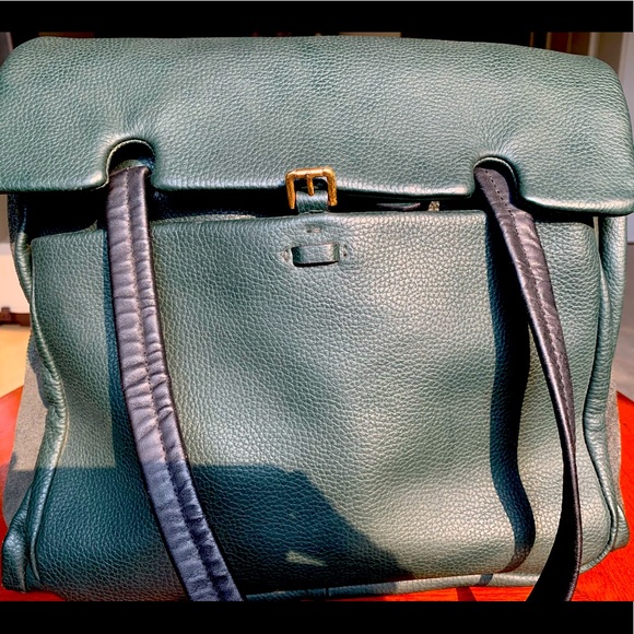 Zara Handbags - GORGEOUS GARDEN-GREEN ZARA BAG-  Magnetic button, outer pocket. Never used.